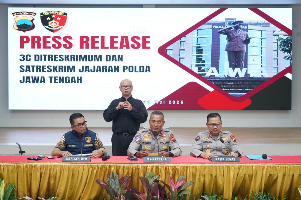 Polda Jateng Bongkar 61 Kasus Kejahatan jalanan dalam Sebulan, 105 Tersangka Diamankan dan Puluhan Kendaraan Curian Disita