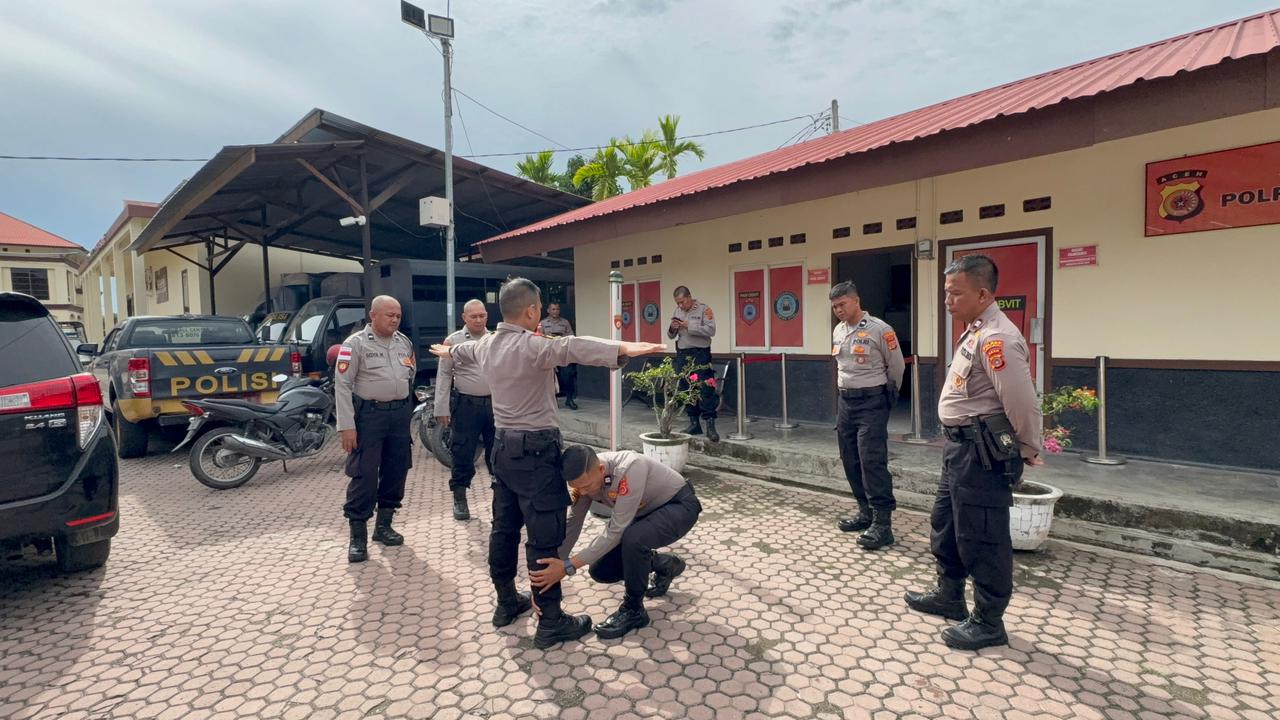 Ditpamobvit Polda Aceh Supervisi Penggunaan Secdoor dan Metal Detector di Polres Lhokseumawe