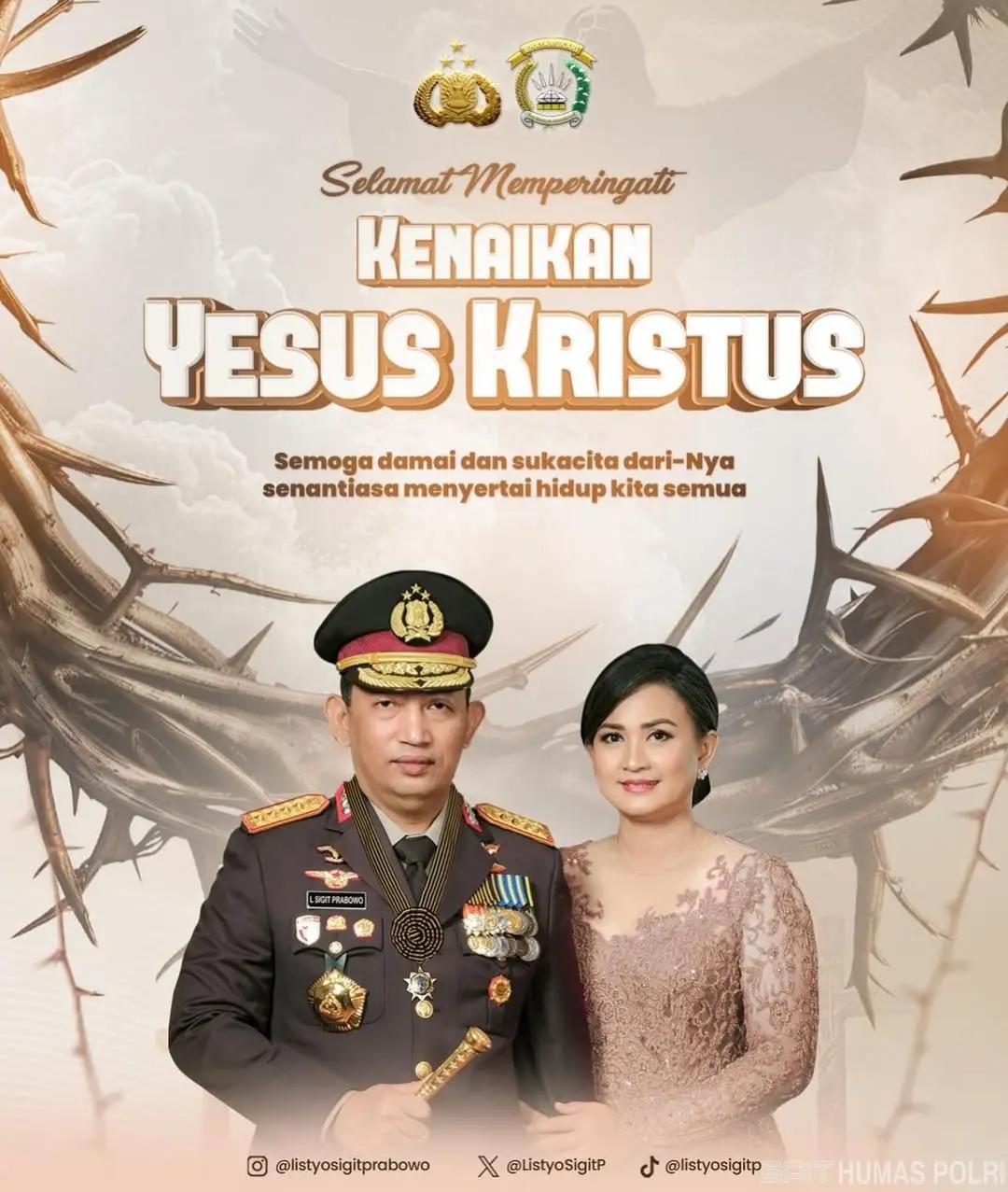 Kapolri Ucapkan Selamat Kenaikan Yesus Kristus, Ajak Rawat Persatuan dalam Keberagaman