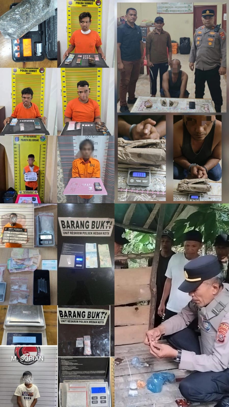 Sehari, Polda Sumut Ungkap 23 Kasus Narkoba dan Amankan 26 Tersangka
