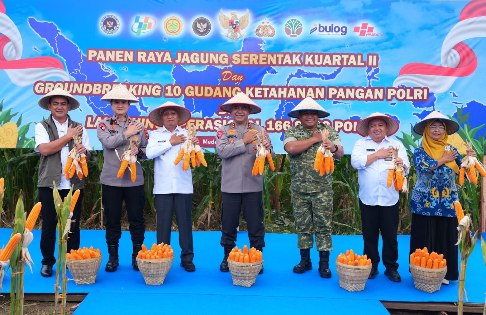Polda Sumut Ikuti Panen Raya Jagung Serentak Polri Bersama Presiden Prabowo, Dukung Ketahanan Pangan Nasional