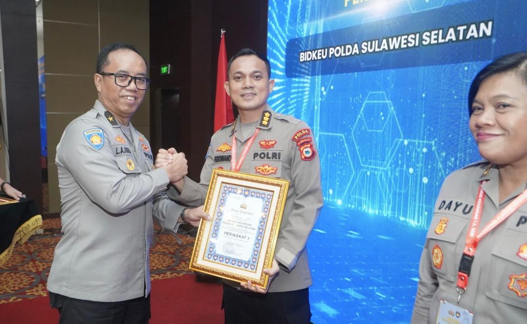 Borong Penghargaan Nasional, Bidkeu Polda Sulsel Raih Peringkat 1 IKPA Terbaik TA 2025 dari Kapuskeu Polri