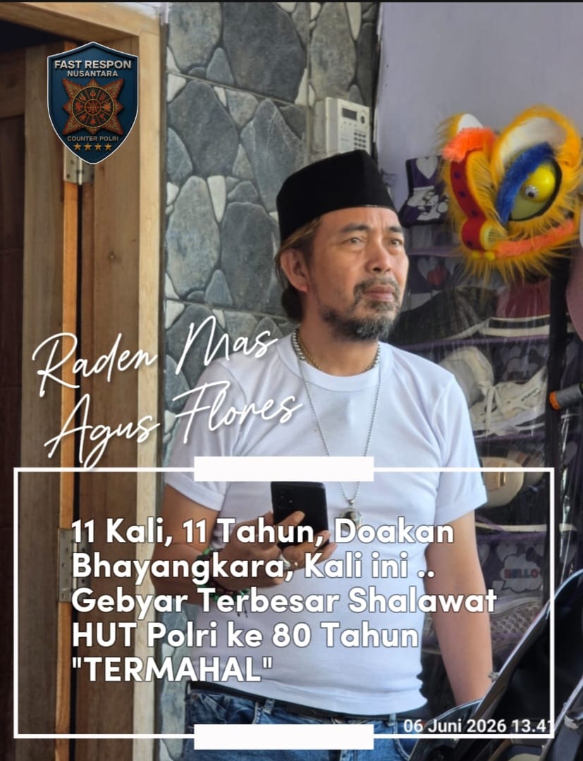 11 Kali dalam 11 Tahun Doakan Bhayangkara, Agus Flores Kembali Gelar Gebyar Sholawat HUT Polri ke-80 di Banyuwangi