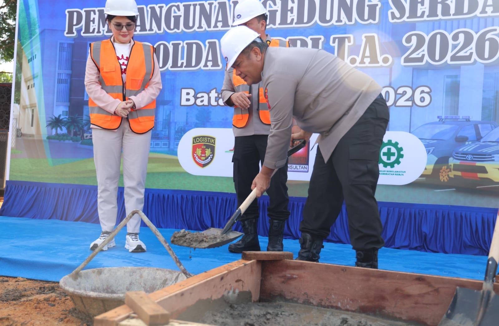 Kapolda Kepri Pimpin Groundbreaking Pembangunan Gedung Serba Guna Polda Kepri Tahun Anggaran 2026