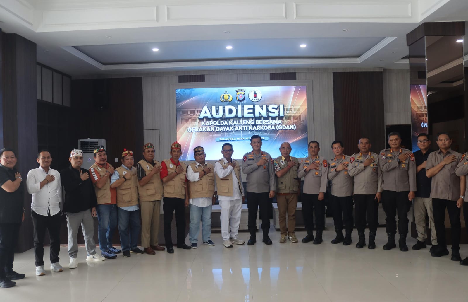 Audiensi Bersama GDAN, Kapolda Kalteng Komitmen Perkuat Pemberantasan Narkoba