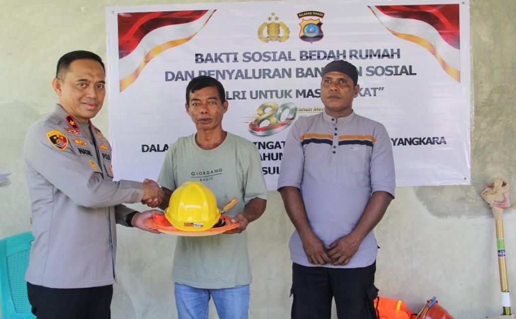 Sambut Hari Bhayangkara ke-80, Polda Sulteng Canangkan Program Bedah Rumah Warga Tak Layak Huni