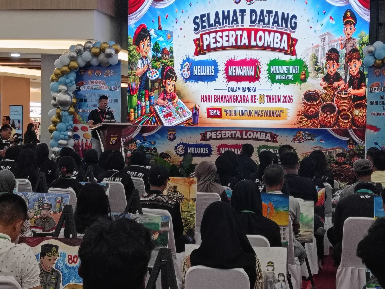 Diikuti Ratusan Peserta, Polda Kalteng Sukses Gelar Lomba Menjawet Uwei, Melukis hingga Mewarnai di Duta Mall Palangka Raya