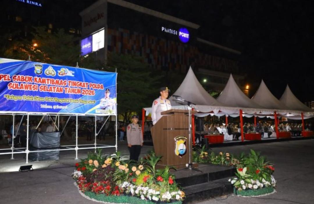 Apel Sabuk Kamtibmas Tingkat Polda Sulsel Tahun 2026, Perkuat Sinergi Polri dan Masyarakat