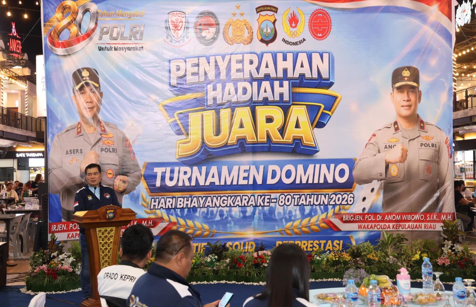 Wakapolda Kepri Tutup Turnamen Domino Kapolda Cup 2026, Dalam Rangka Hari Bhayangkara ke-80