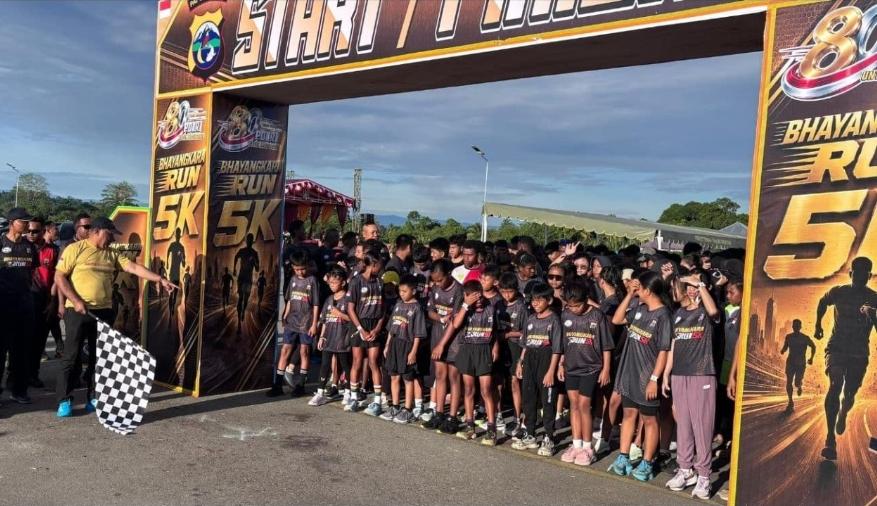 Tumbuhkan Budaya Sehat, Polda Papua Tengah Gelar Bhayangkara Fun Run 5K