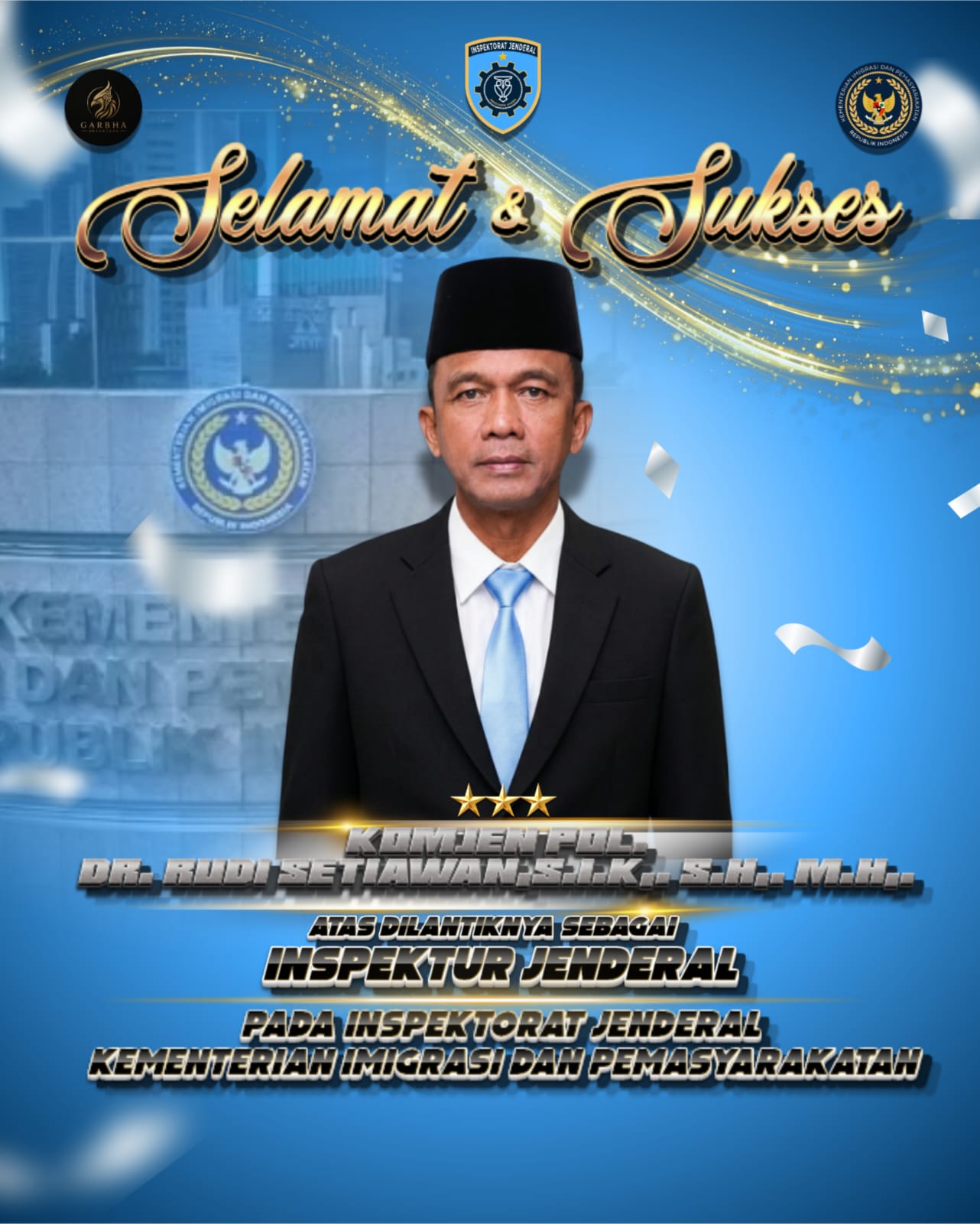 Media Garbhanusantara Ucapkan Selamat atas Dilantiknya Komjen Rudi Setiawan sebagai Irjen Kemenimipas