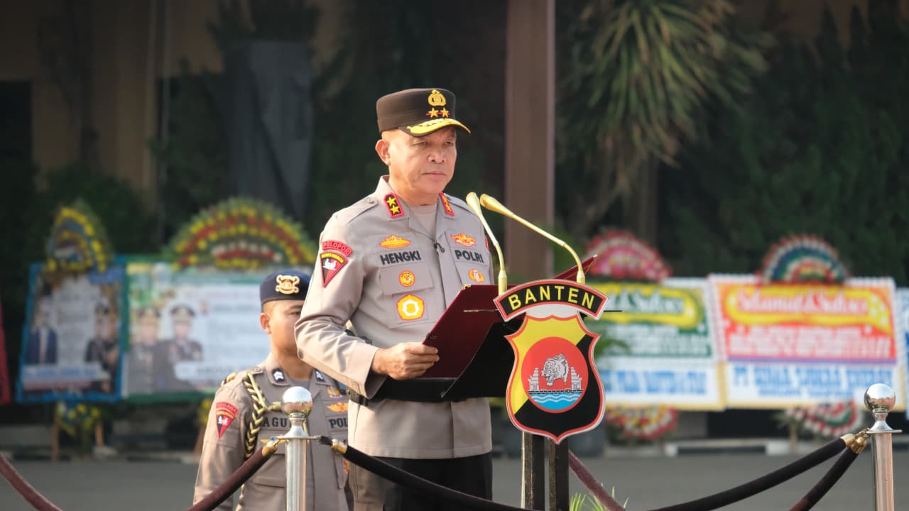 Polda Banten Gelar Serah Terima Jabatan Wakapolda, PJU, serta Kapolres Cilegon dan Lebak