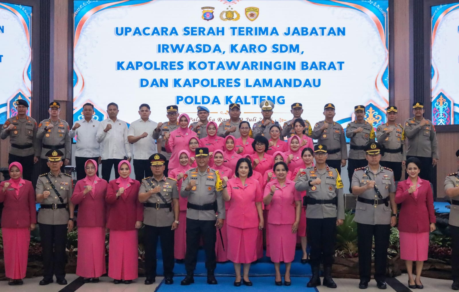 Kapolda Kalteng Pimpin Sertijab Irwasda, Karo SDM dan 2 Kapolres