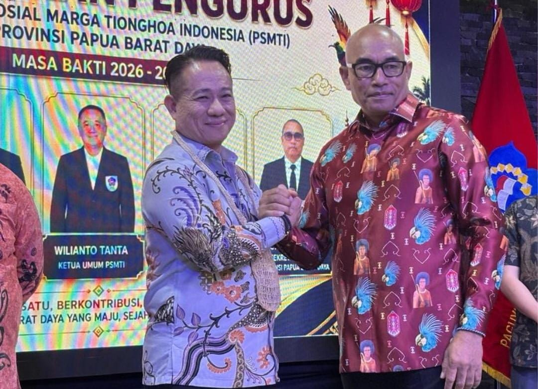 Sinergi Jaga Kamtibmas, Kapolda Hadiri Pelantikan Pengurus PSMTI Papua Barat Daya 2026–2030