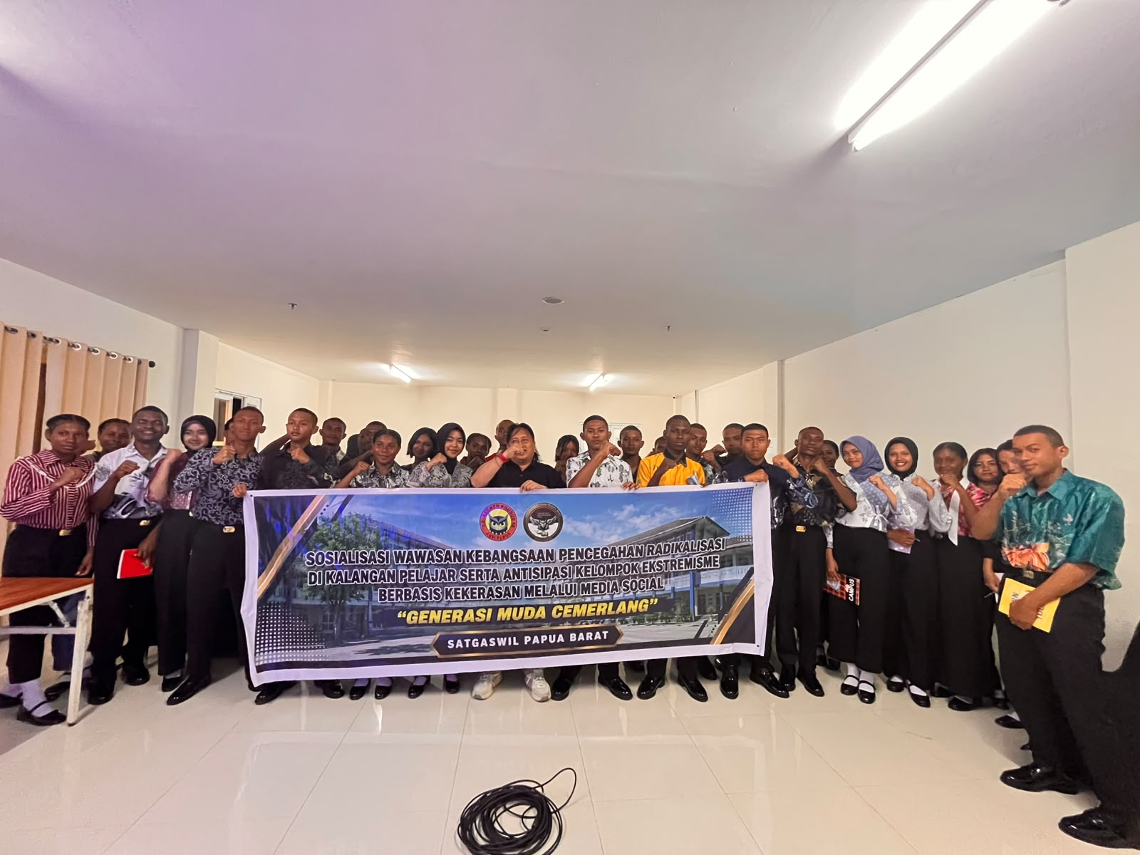 Satgaswil Papua Barat Densus 88 Bekali Paskibra Kabupaten Sorong Bahaya Radikalisme dan Penggunaan Gadget