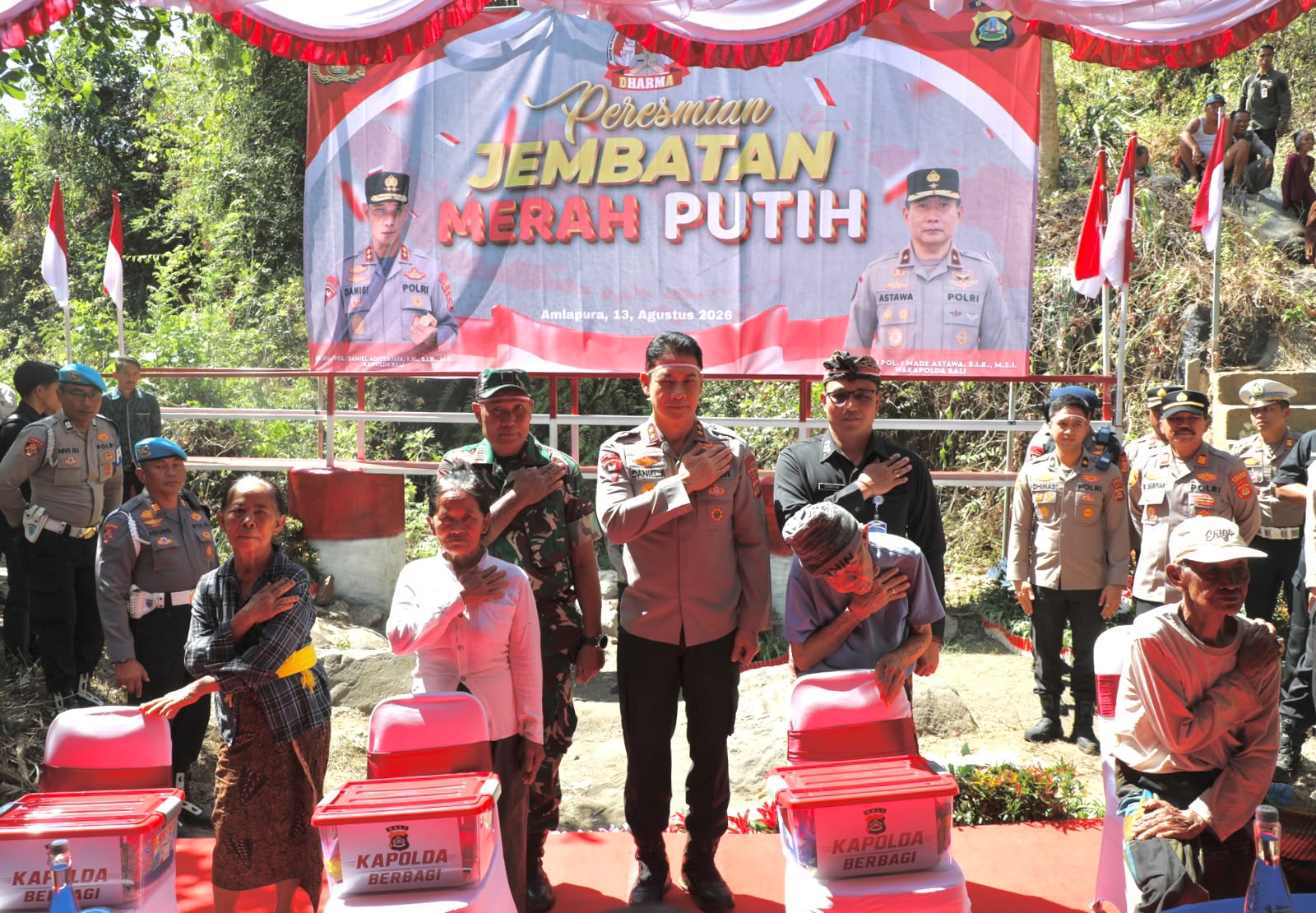 Kapolda Bali Resmikan Jembatan Merah Putih Presisi di Tianyar, Hadirkan Akses bagi Warga dan Anak Sekolah