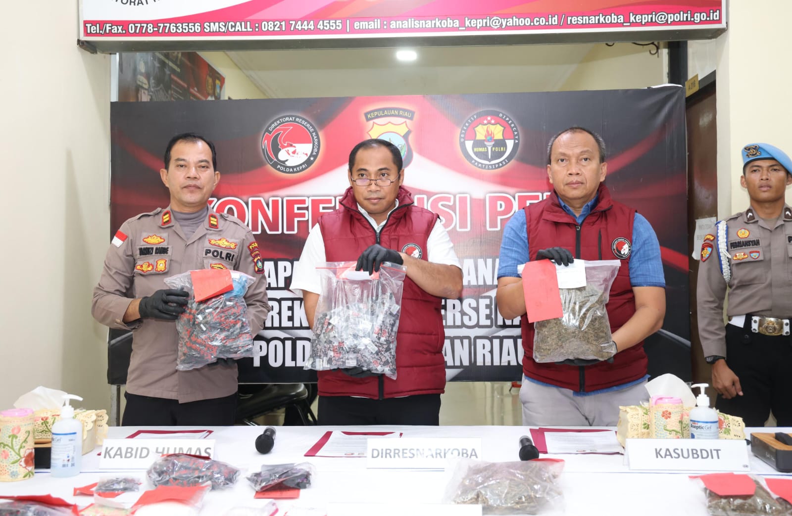 Ditresnarkoba Polda Kepri Ungkap 24 Kasus Narkotika, Amankan 36 Tersangka dan Barang Bukti Senilai Rp 1,748 Miliar