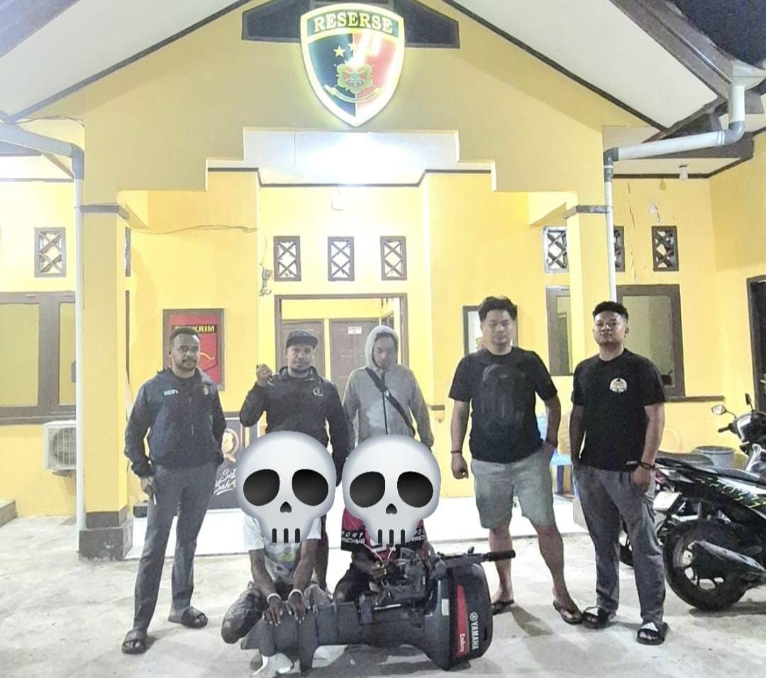Diduga Curi Mesin Tempel Yamaha 15 PK di Muara Kali Pasar Lama, YM Ditangkap Sat Reskrim Polres Raja Ampat