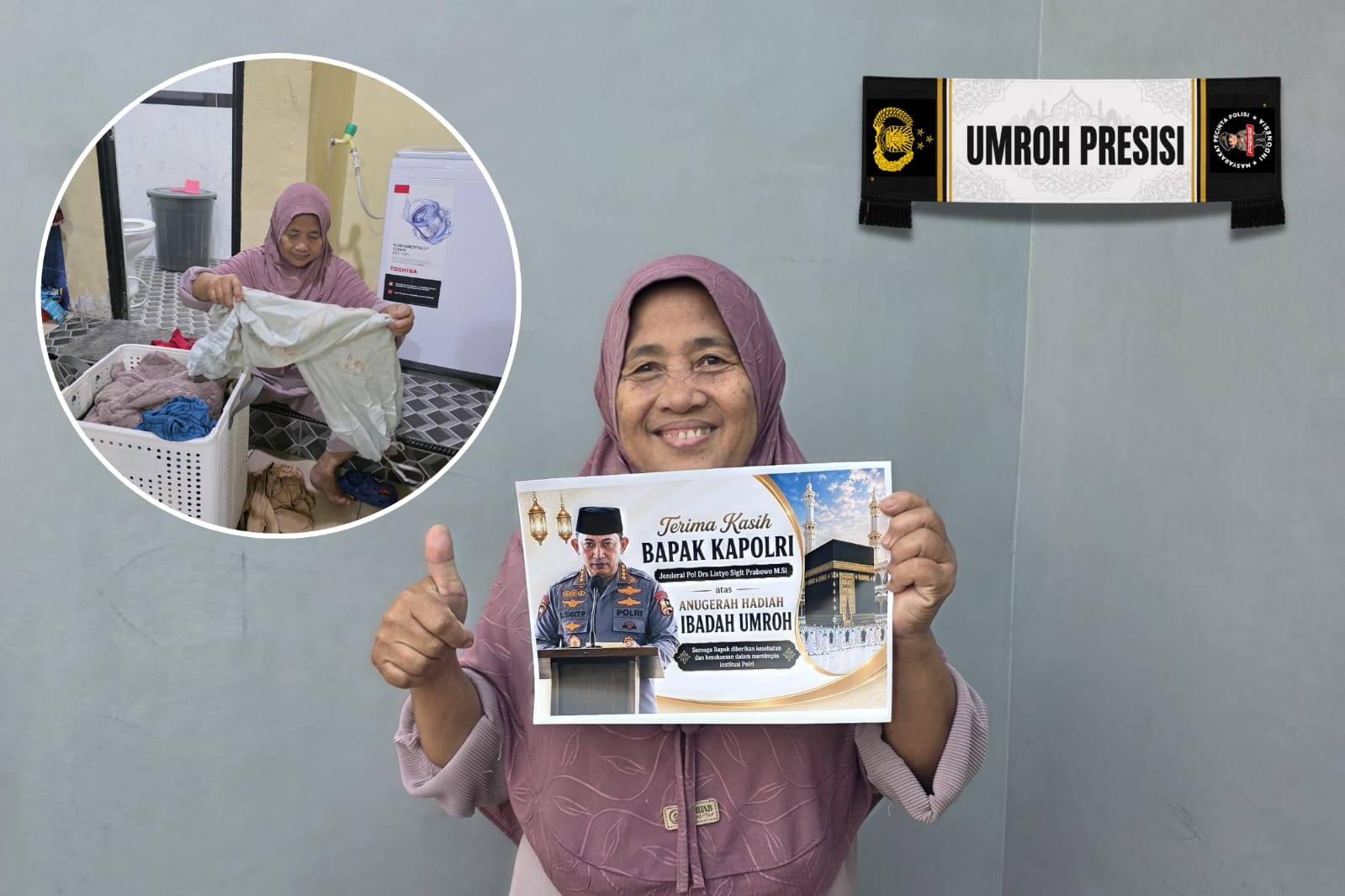 Kisah Haru Bi Heni, ART Asal Bogor yang Diberangkatkan Umrah Gratis oleh Kapolri