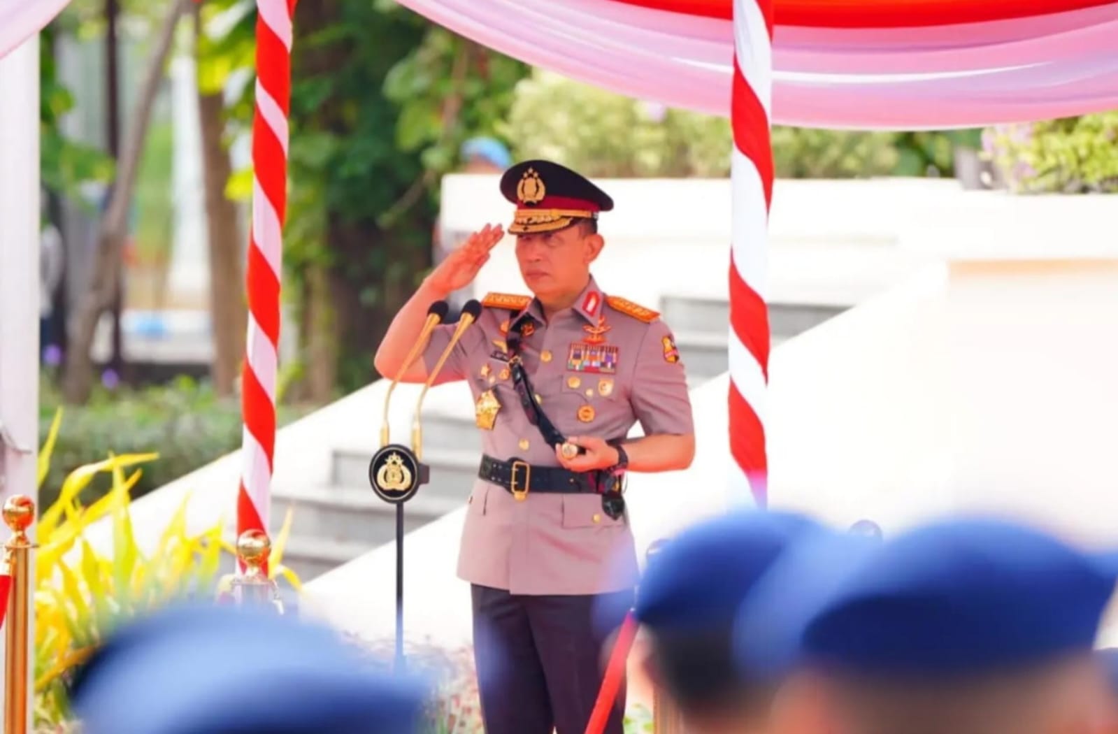 Pimpin Hari Juang Polri 2026 di Surabaya, Kapolri Dorong Personel Teladani Moehammad Jasin