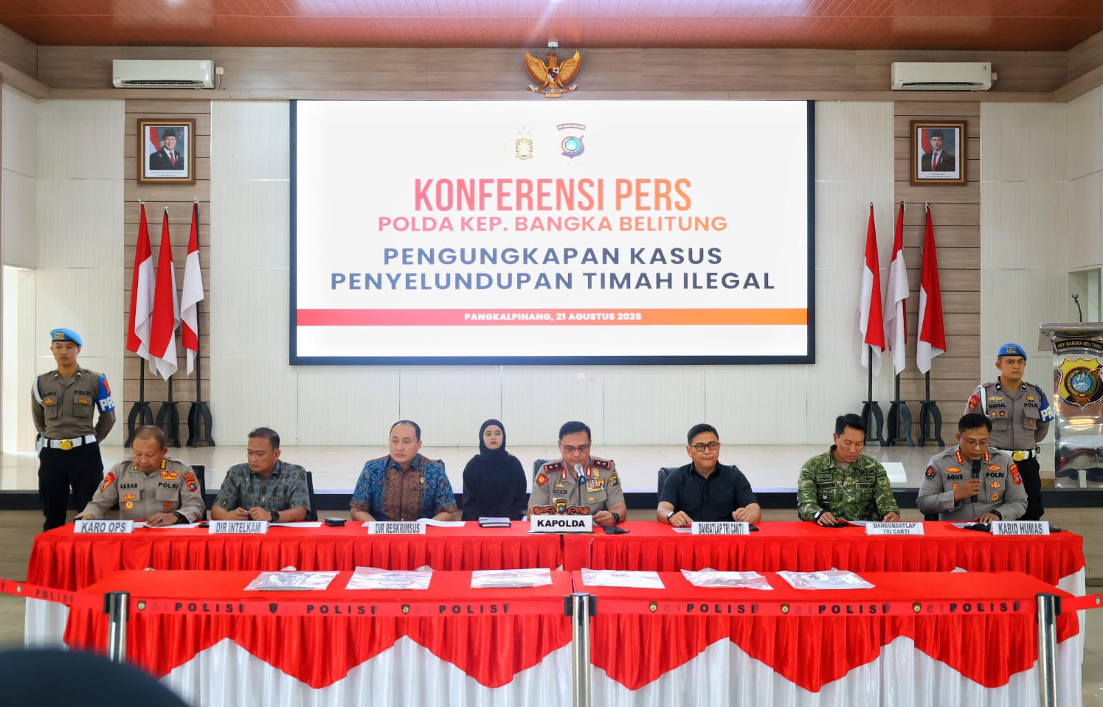 Polda Babel Ungkap Keberhasilan Gagalkan Penyelundupan 90,151 Ton Pasir Timah Ilegal