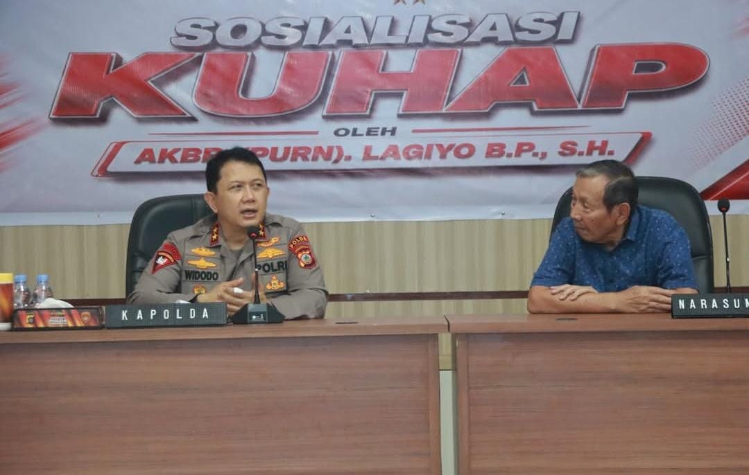 Kapolda Gorontalo Buka Sosialisasi KUHAP, Tingkatkan Profesionalisme Penyidik Reserse dalam Penegakan Hukum