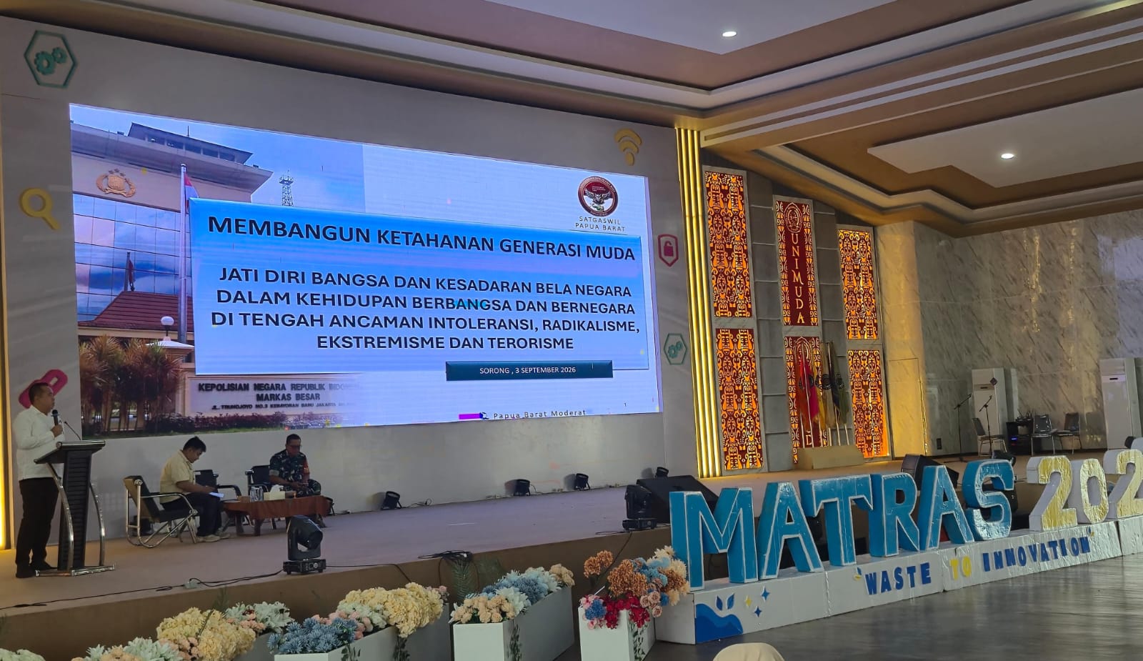 Bentengi Mahasiswa Baru dari Paham IRET, Satgaswil Papua Barat Gelar Sosialisasi Kebangsaan di UNIMUDA Sorong