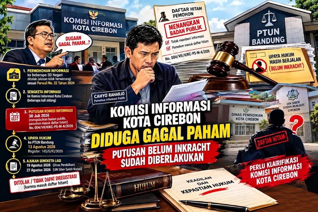 Komisi Informasi Kota Cirebon Di duga gagal paham putusan belum inkracht sudah di Berlaku kan 