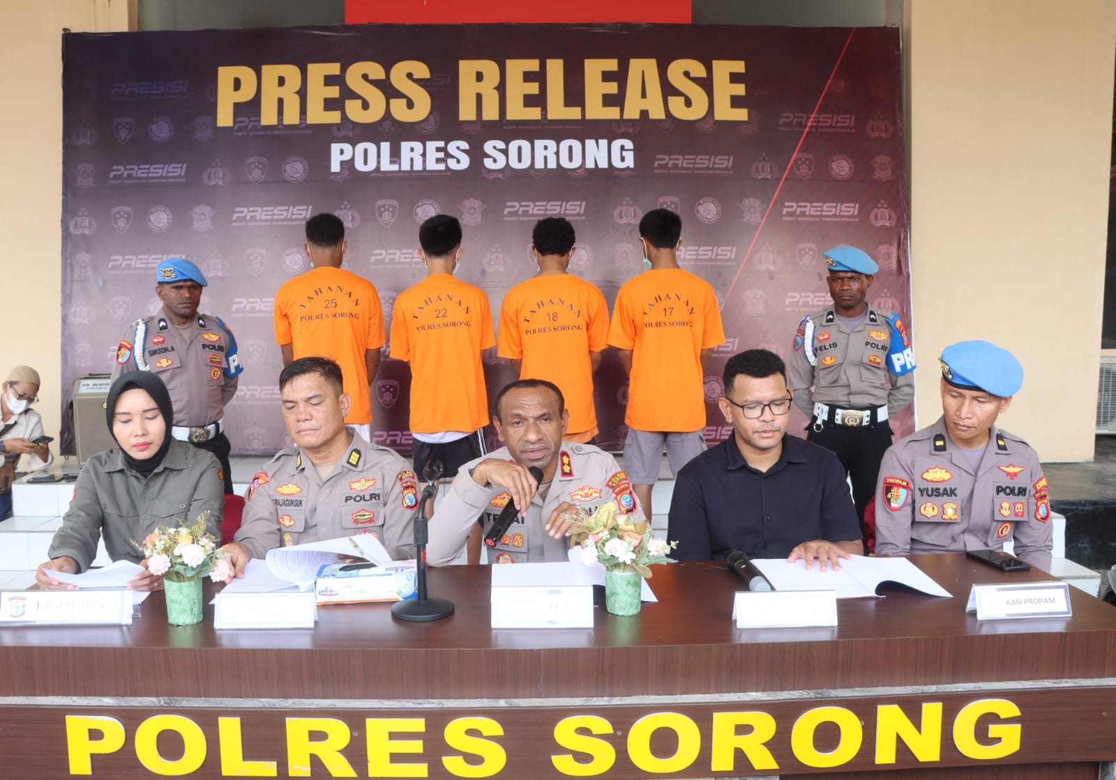 Polres Sorong Ungkap Dua Kasus Kejahatan Menonjol: Pencurian 20 Unit Motor dan Pemerkosaan Bermotif Curas