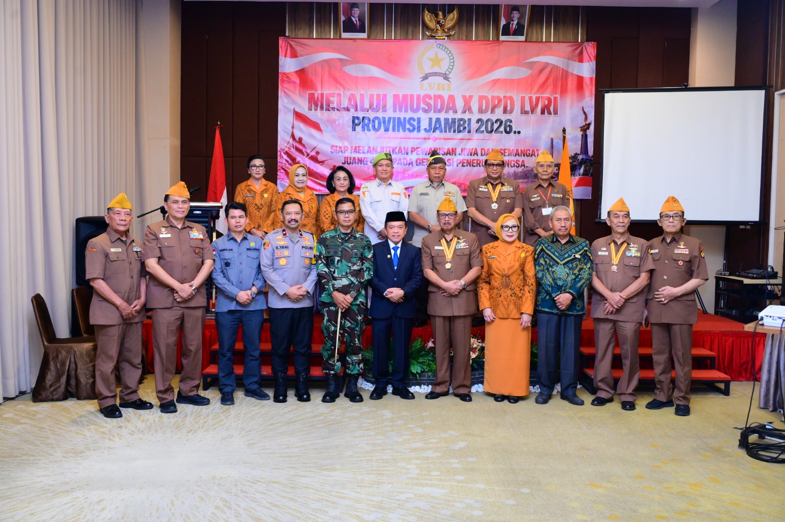 Polda Jambi Dukung Pewarisan Semangat Juang ’45 dalam Musda LVRI Provinsi Jambi