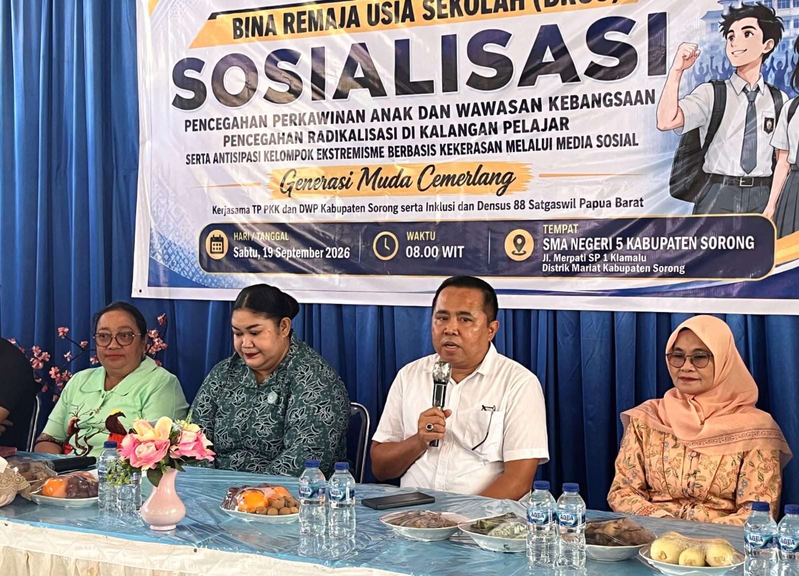 Gandeng PKK dan INKLUSI, Satgaswil Densus 88 Edukasi Ratusan Siswa di SMA Negeri 5 Sorong Cegah Paham Radikalisme