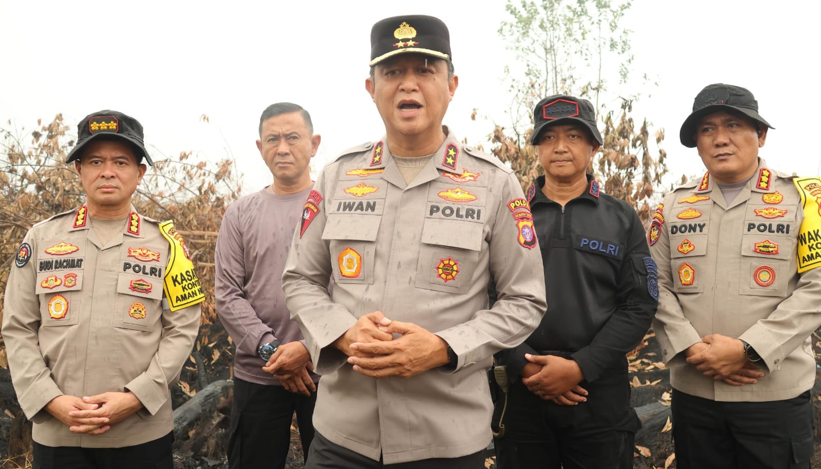 Kapolda Kalteng Tinjau Hasil Pembasahan Karhutla di Manduhara Ujung, Penggunaan Cairan X-Fire Dinilai Efektif