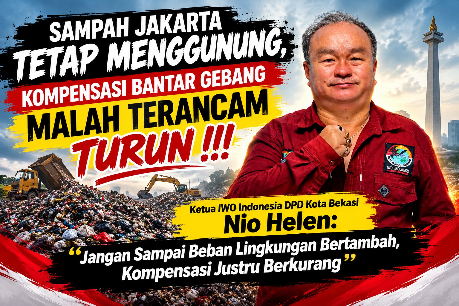 Ketua IWO Indonesia DPD Kota Bekasi Nio Helen: Jangan Sampai Beban Lingkungan Bertambah, Kompensasi Justru Berkurang   
