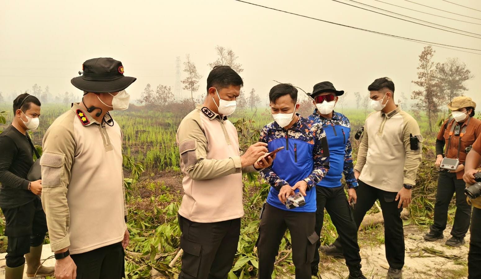 Kapolda Kalteng Turun Langsung Cek Penanganan Karhutla di Tanjung Taruna, Pastikan Berjalan Optimal