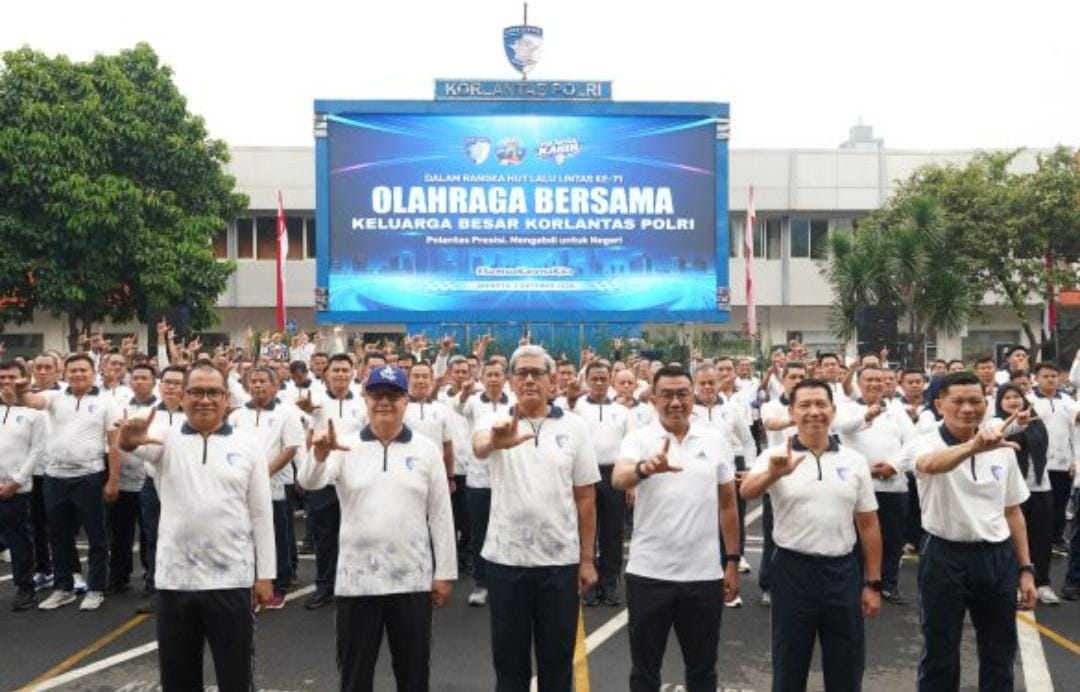 Tutup Rangkaian HUT ke-71 Lalu Lintas, Korlantas Polri Gelar Olahraga Bersama