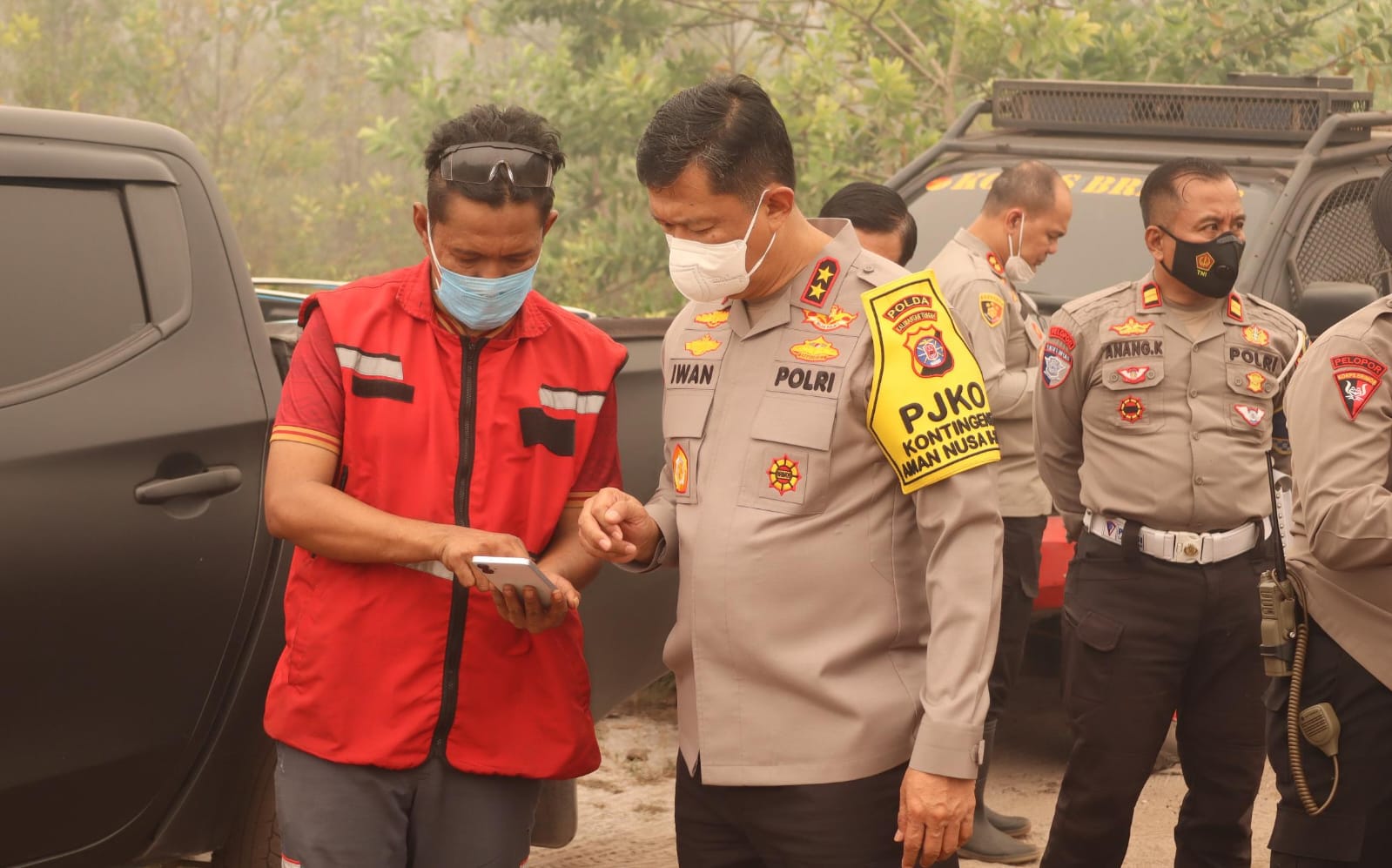 Kapolda Kalteng Tinjau Langsung Titik Api di Tjilik Riwut Km. 39 Palangka Raya, Pastikan Penanganan Karhutla Berjalan Optimal