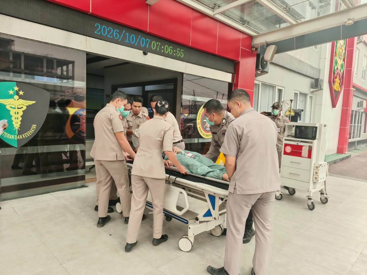 Perkuat Koordinasi dan Respons Kegawatdaruratan, Rumkit Bhayangkara Palangka Raya Gelar Simulasi Code Blue