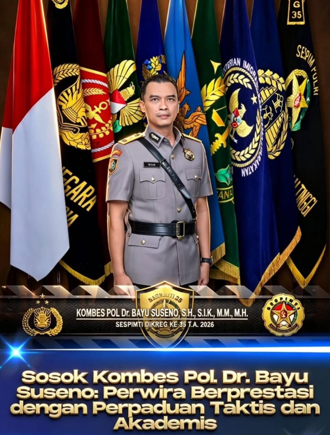 Profil Kombes Pol Dr. Bayu Suseno: Perwira Bergelar Doktor dengan Rekam Jejak Lapangan yang Tangguh