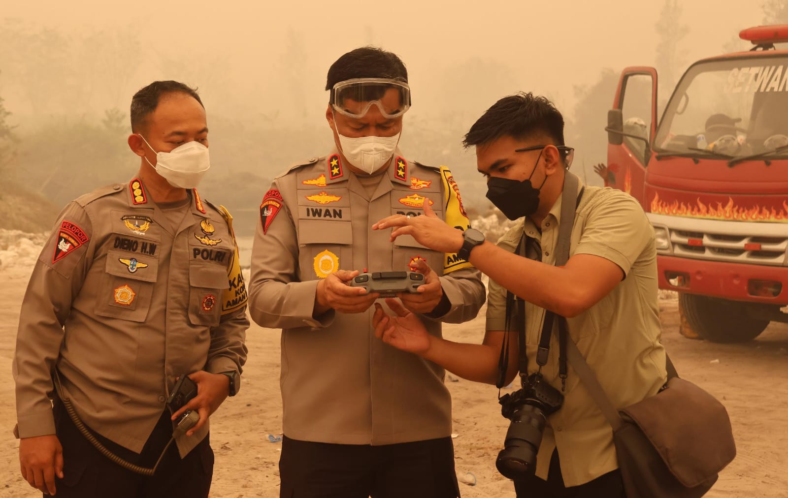 Intenskan Patroli Darat, Kapolda Kalteng Cek Penanganan Karhutla di Jl. Mahir Mahar Trans Palangka Raya-Tumbang Nusa