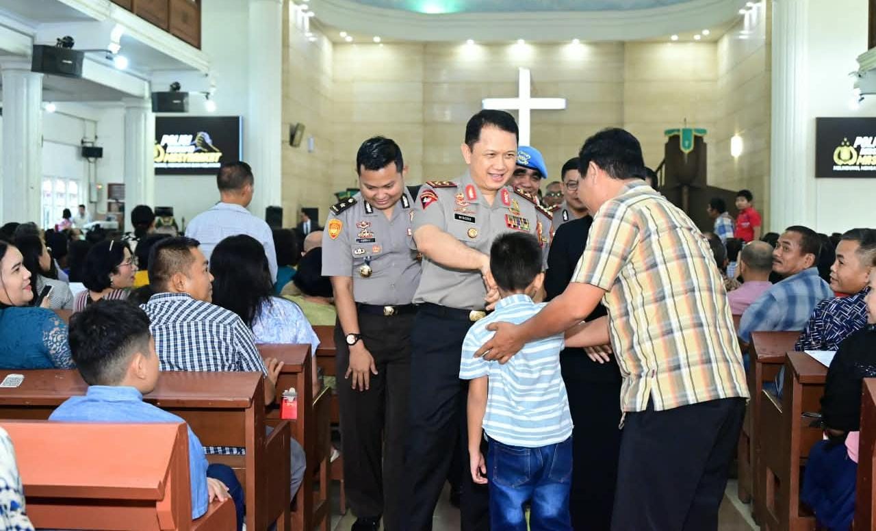 Kapolda Jambi Kunjungi Jemaat HKBP Kotabaru, Ajak Masyarakat Rawat Toleransi dan Jaga Kamtibmas