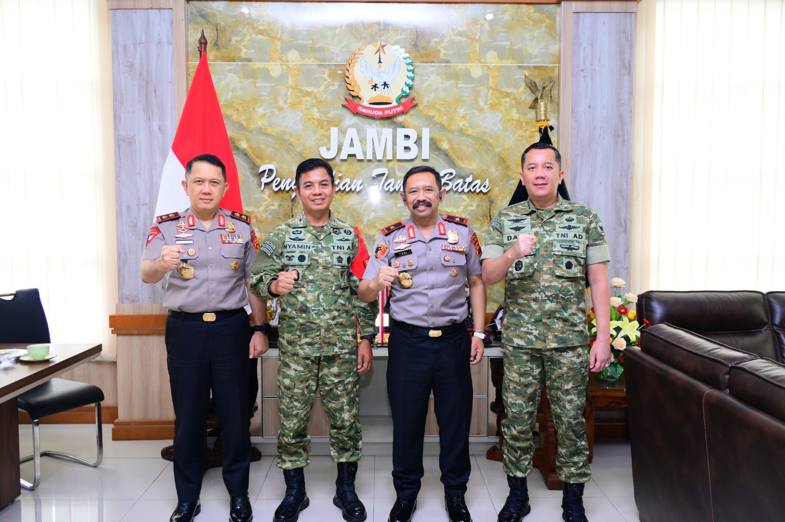 Kapolda Jambi Kunjungi Korem 042/Gapu, Perkuat Sinergitas TNI-Polri