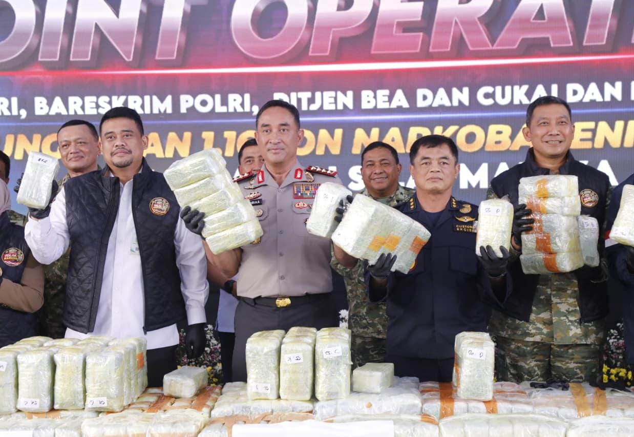 Ungkap Penyelundupan 1,16 Ton Ketamin di Sumut, Kapolri : Berpotensi Selamatkan 5,8 Juta Jiwa