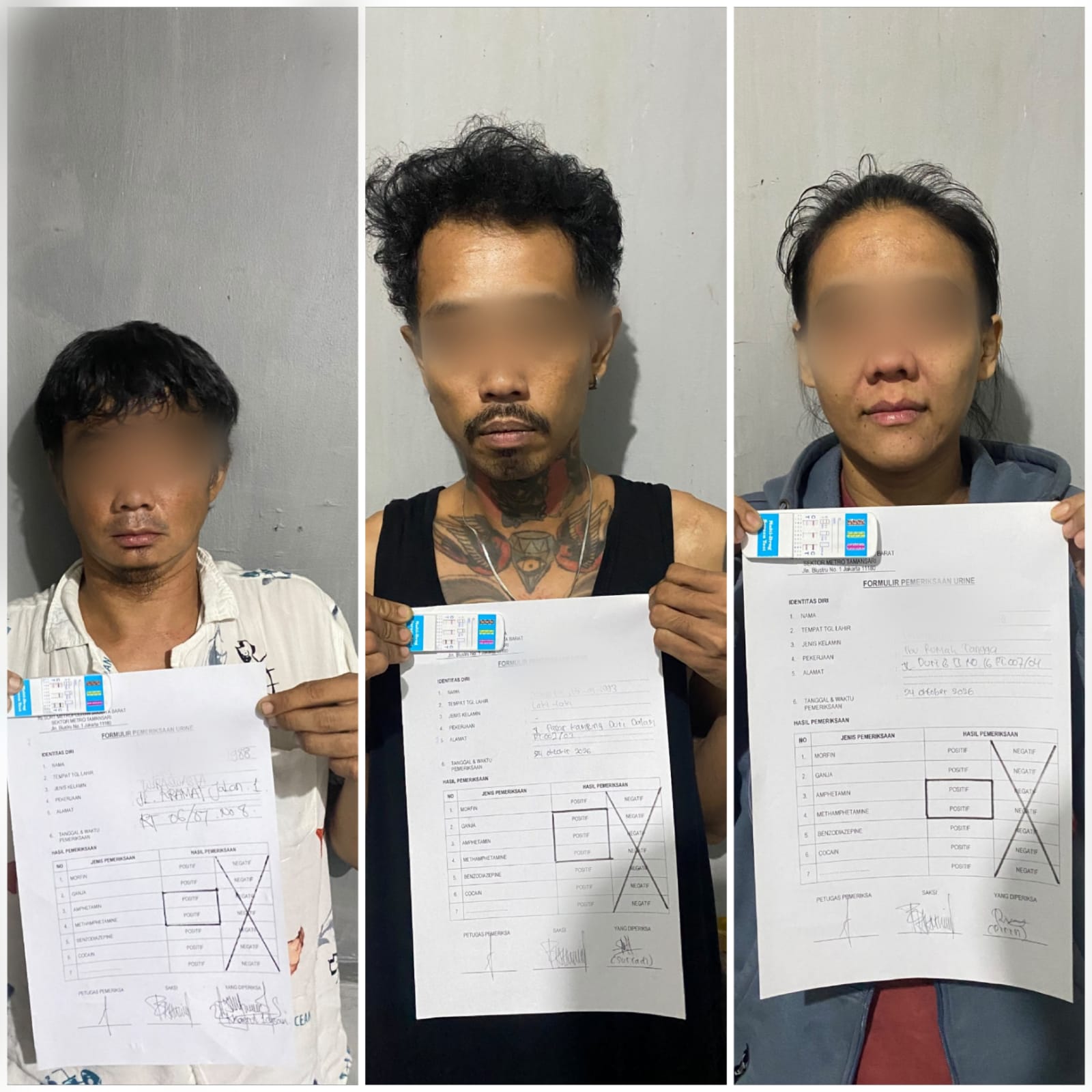 Polsek Metro Tamansari Sita 4,38 Gram Sabu di Tambora, Seorang Terduga Pengedar dan Dua Pengguna Diamankan