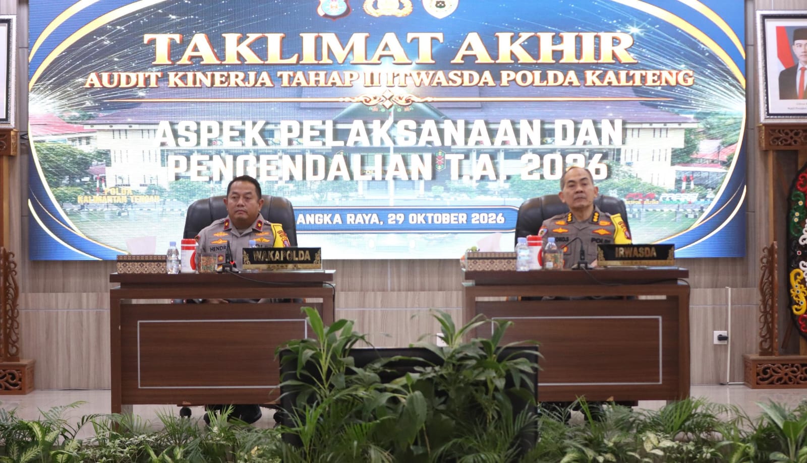 Wakapolda Kalteng Tekankan Tindak Lanjut Substantif Saat Taklimat Akhir Audit Kinerja Itwasda